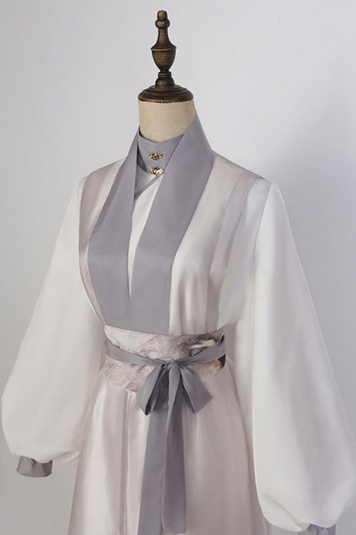 Beige Original Chinese Style Elegant Ink Printing Classic Lolita Hanfu Dress Full Set