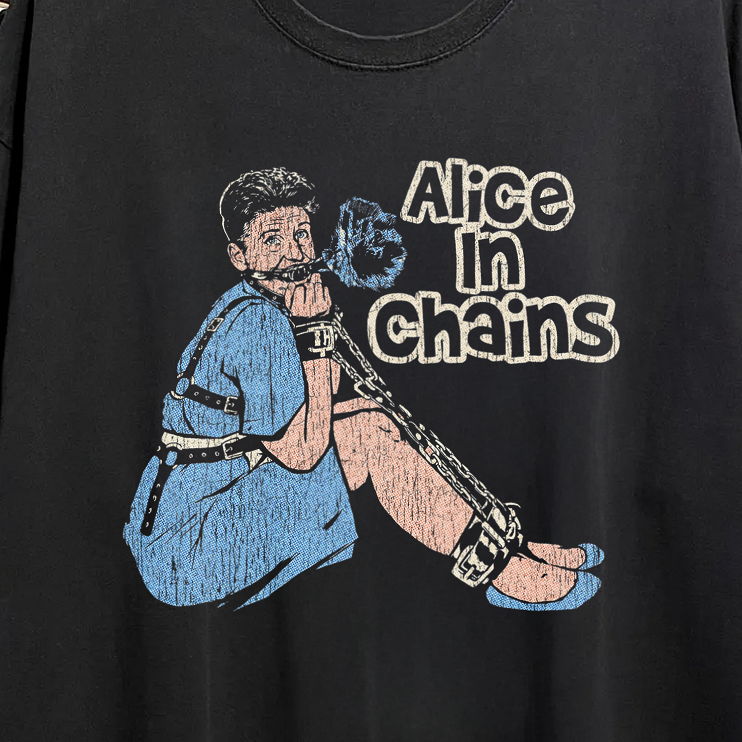 Rare Alice In Chains Washed Black Tee