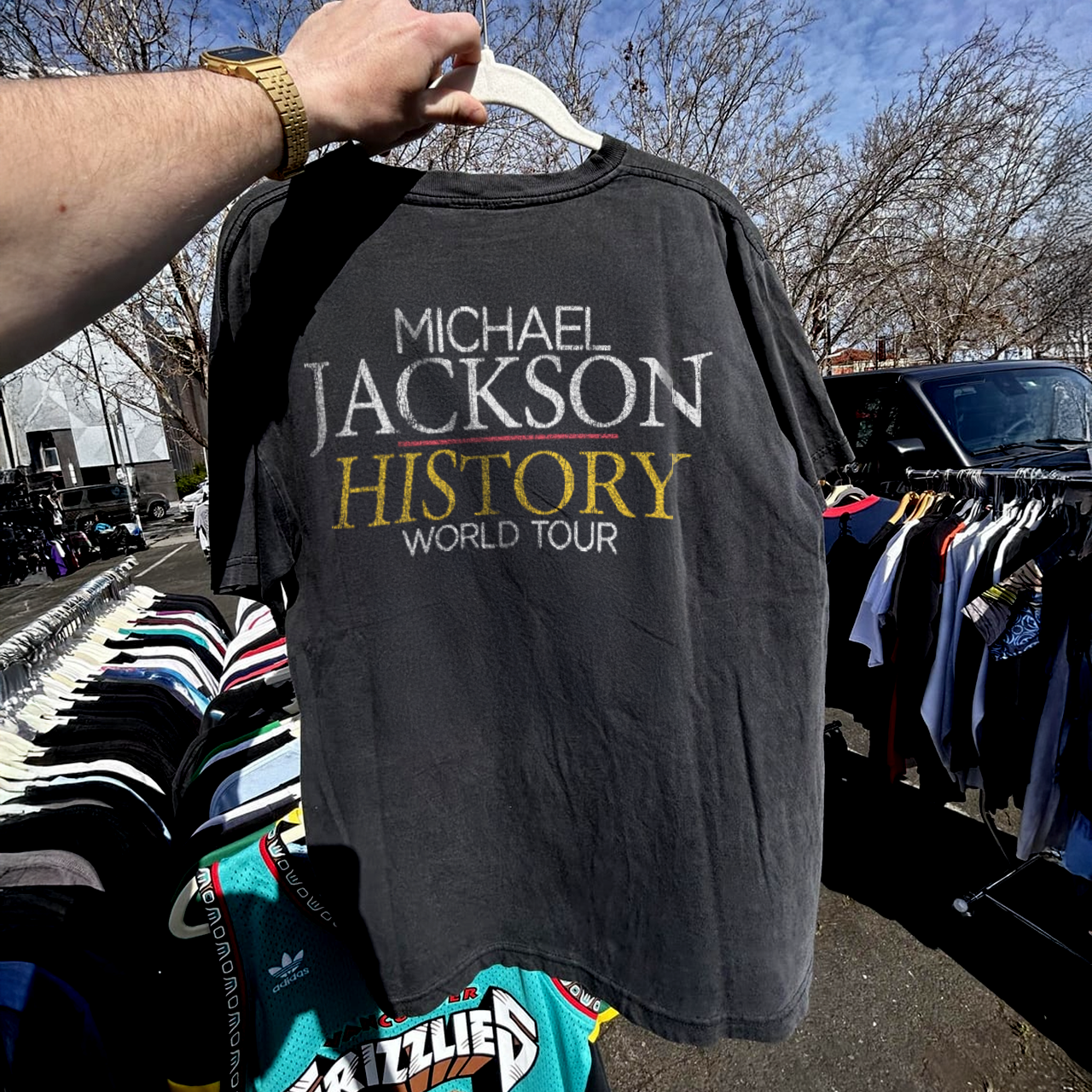 1994 Michael Jackson 'History World Tour' Rare Washed Black T-Shirt