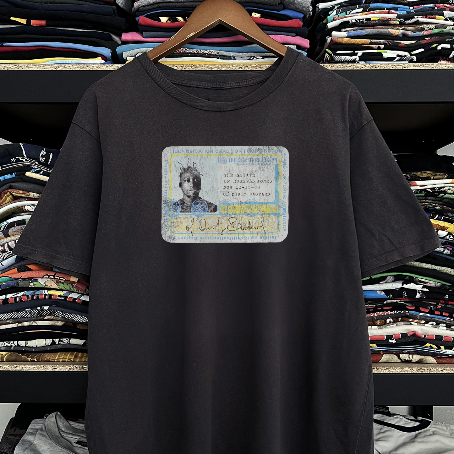 Rare Ol Dirty Bastard Washed Black Tee