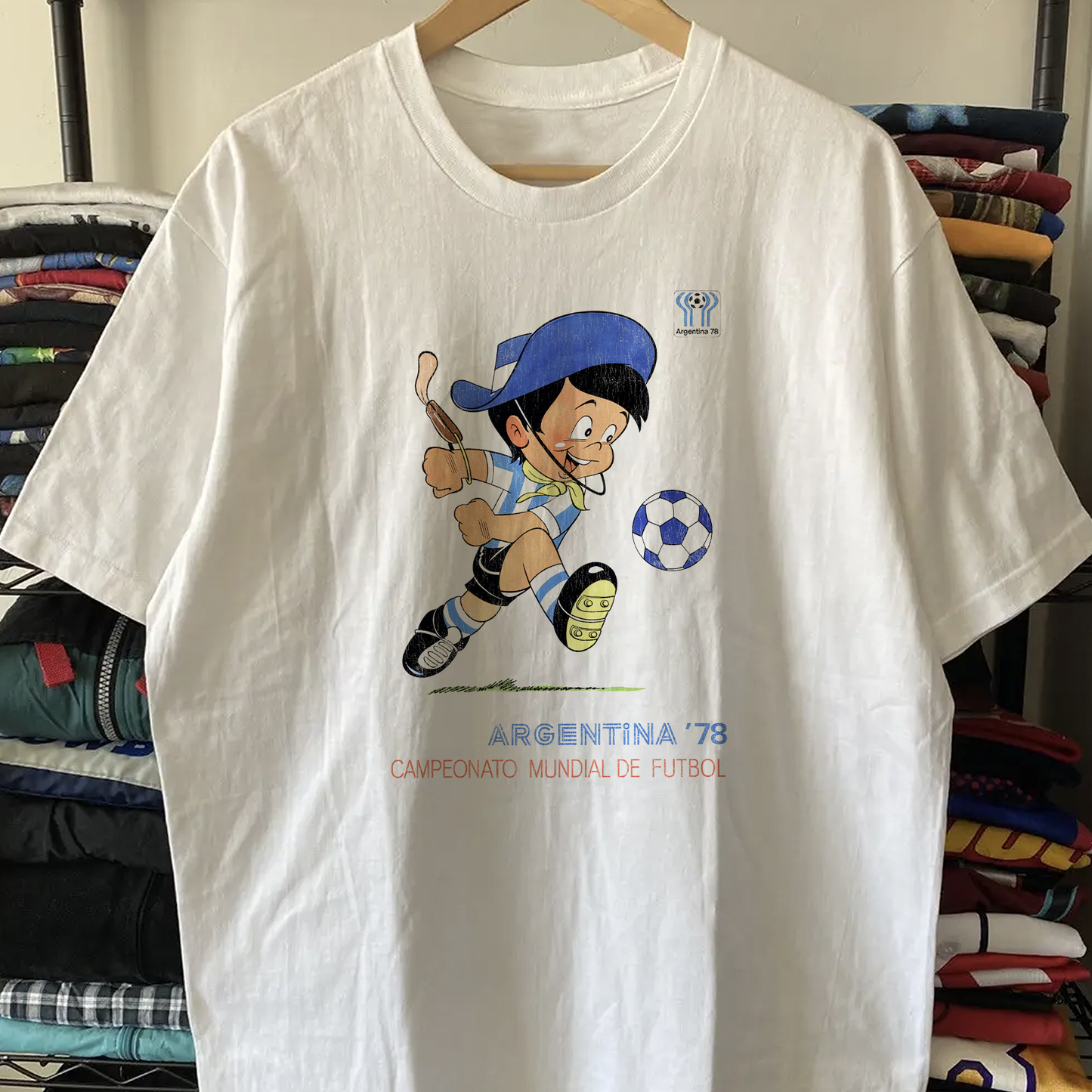 1978 Argentina World Cup Washed White Tee
