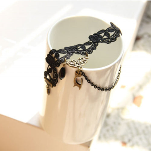 Black Fashion Simple Bride Lace Fringe Female Sweet Bracelet