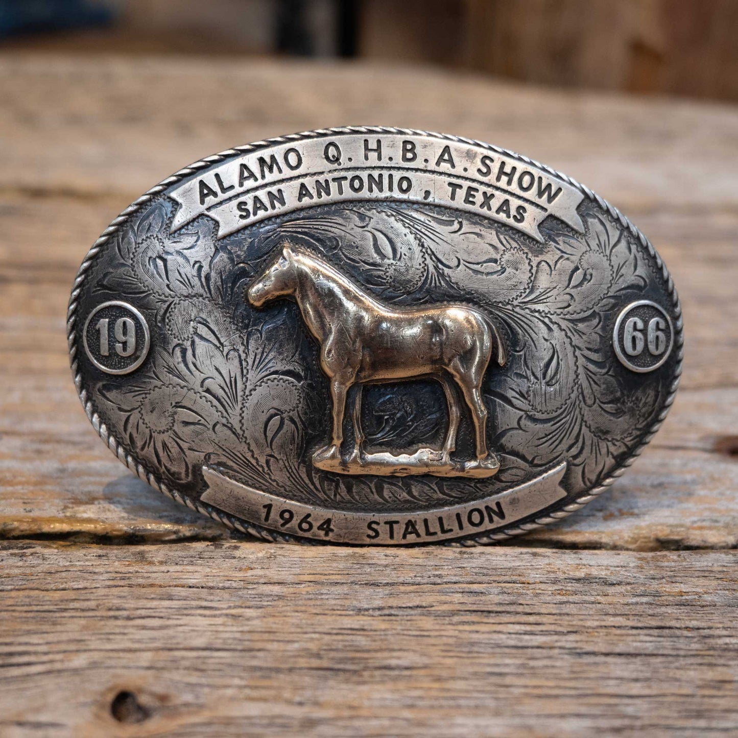 1966 Sterling Silver "1964 Stallion" Award Buckle
