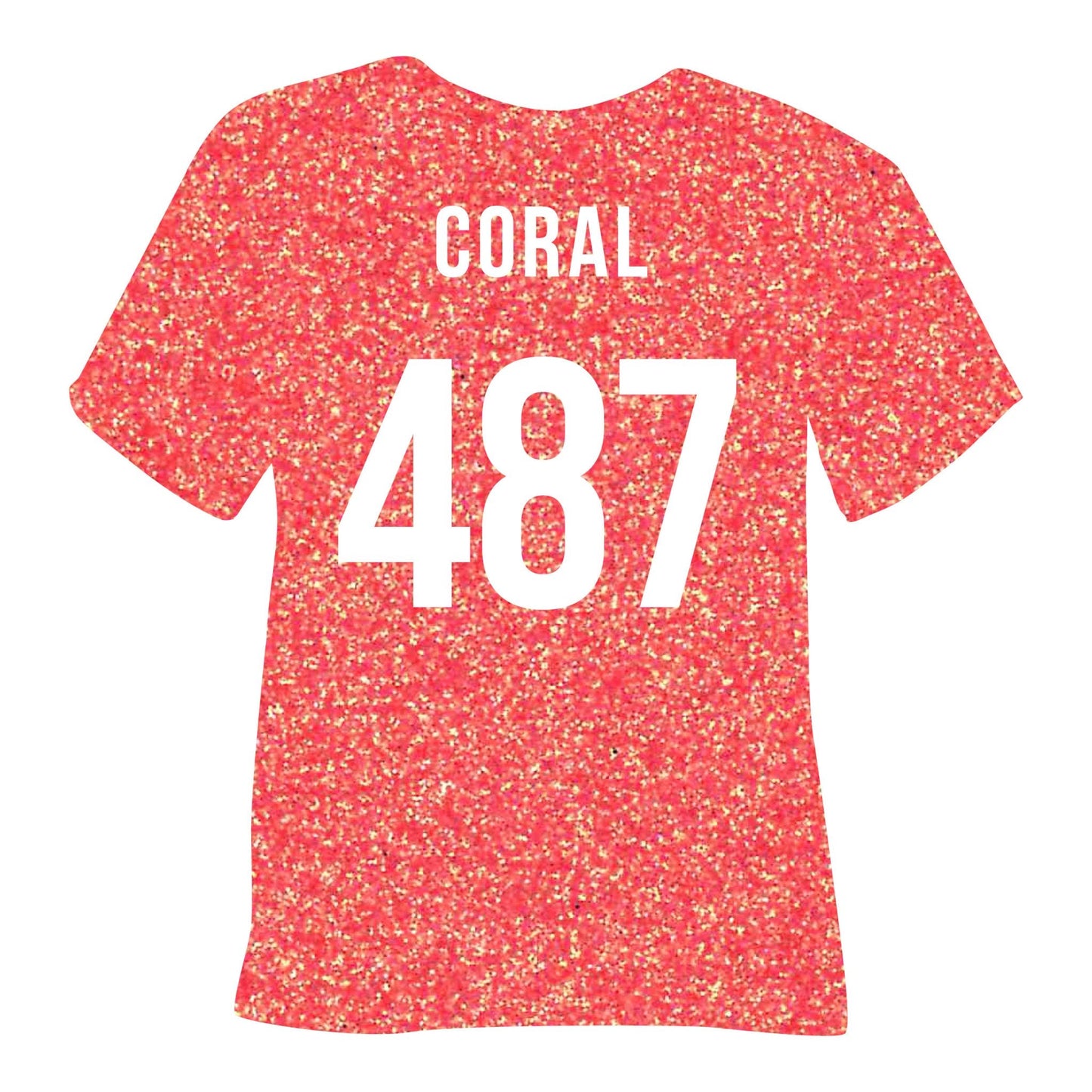 487 Coral POLI-FLEX® PEARL GLITTER HTV