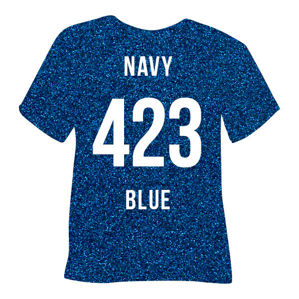 423 Navy Blue POLI-FLEX® PEARL GLITTER HTV
