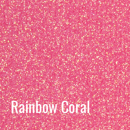 12" Rainbow Coral - Siser Glitter Heat Transfer Vinyl (HTV)