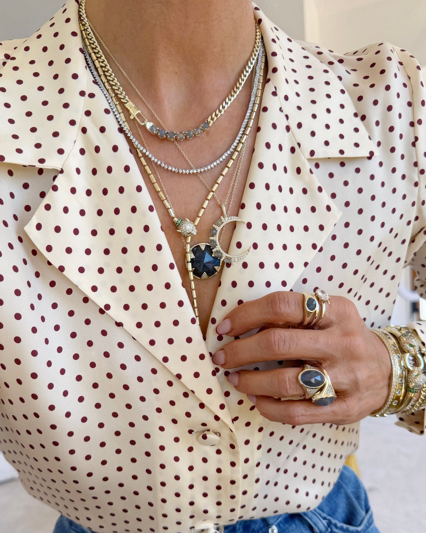The David Ring - Silver|Labradorite