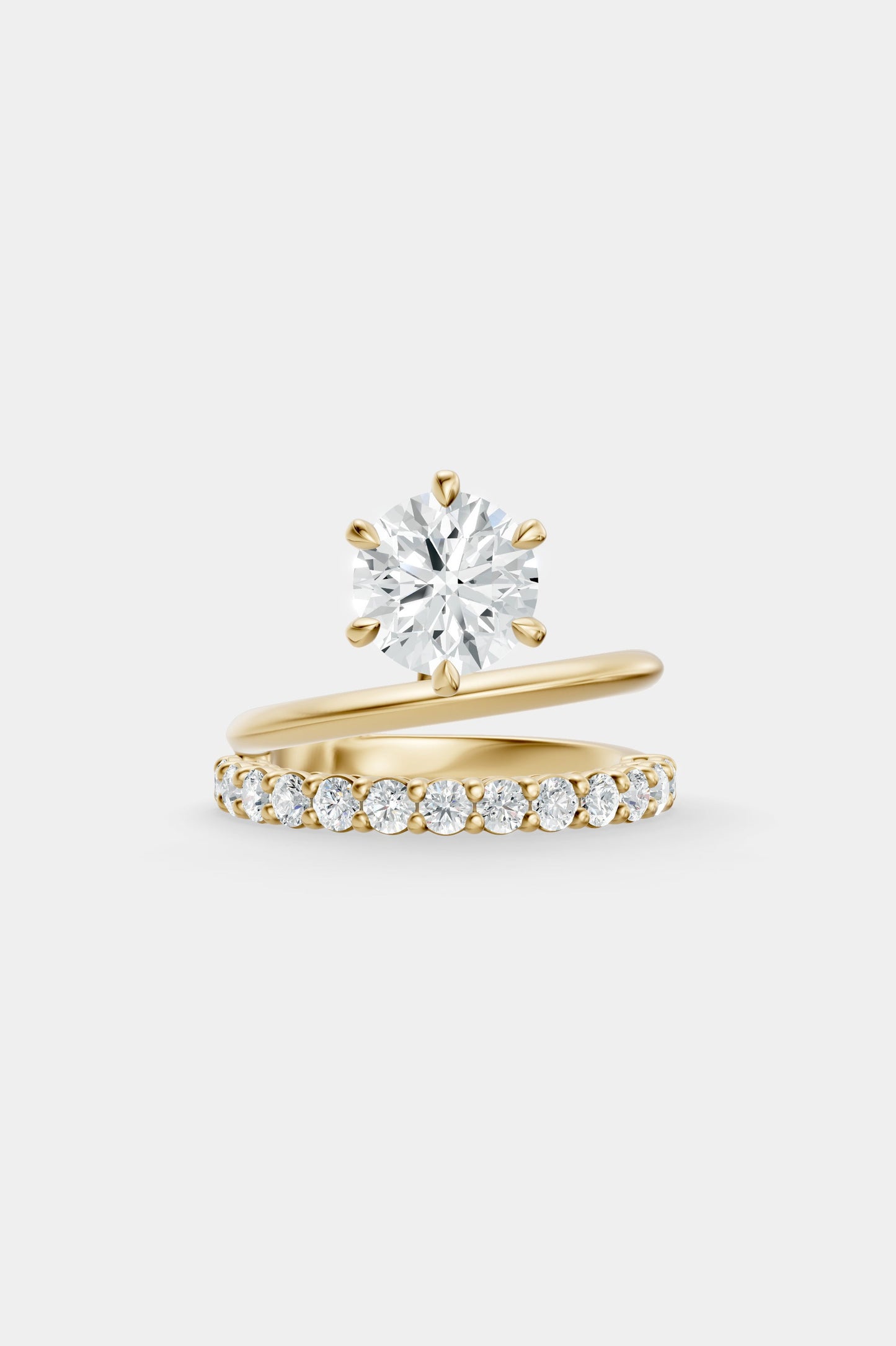 Double Band Floating Diamond Ring | 0.05ct Diamond Band