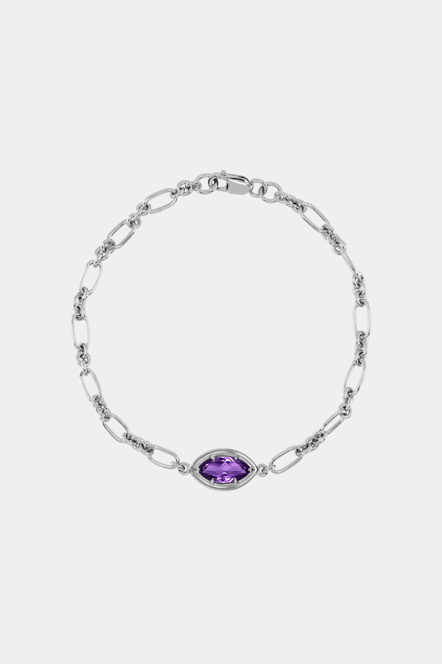 Roma Marquise Gemstone Bracelet | White Gold