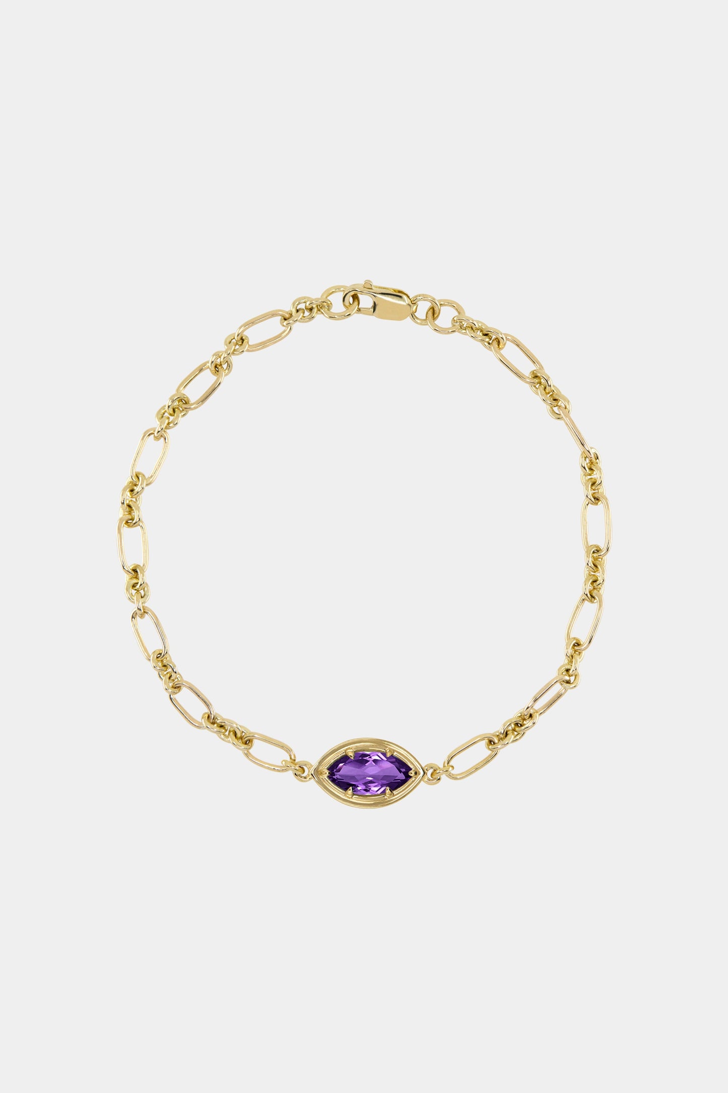 Roma Marquise Gemstone Bracelet | Yellow Gold