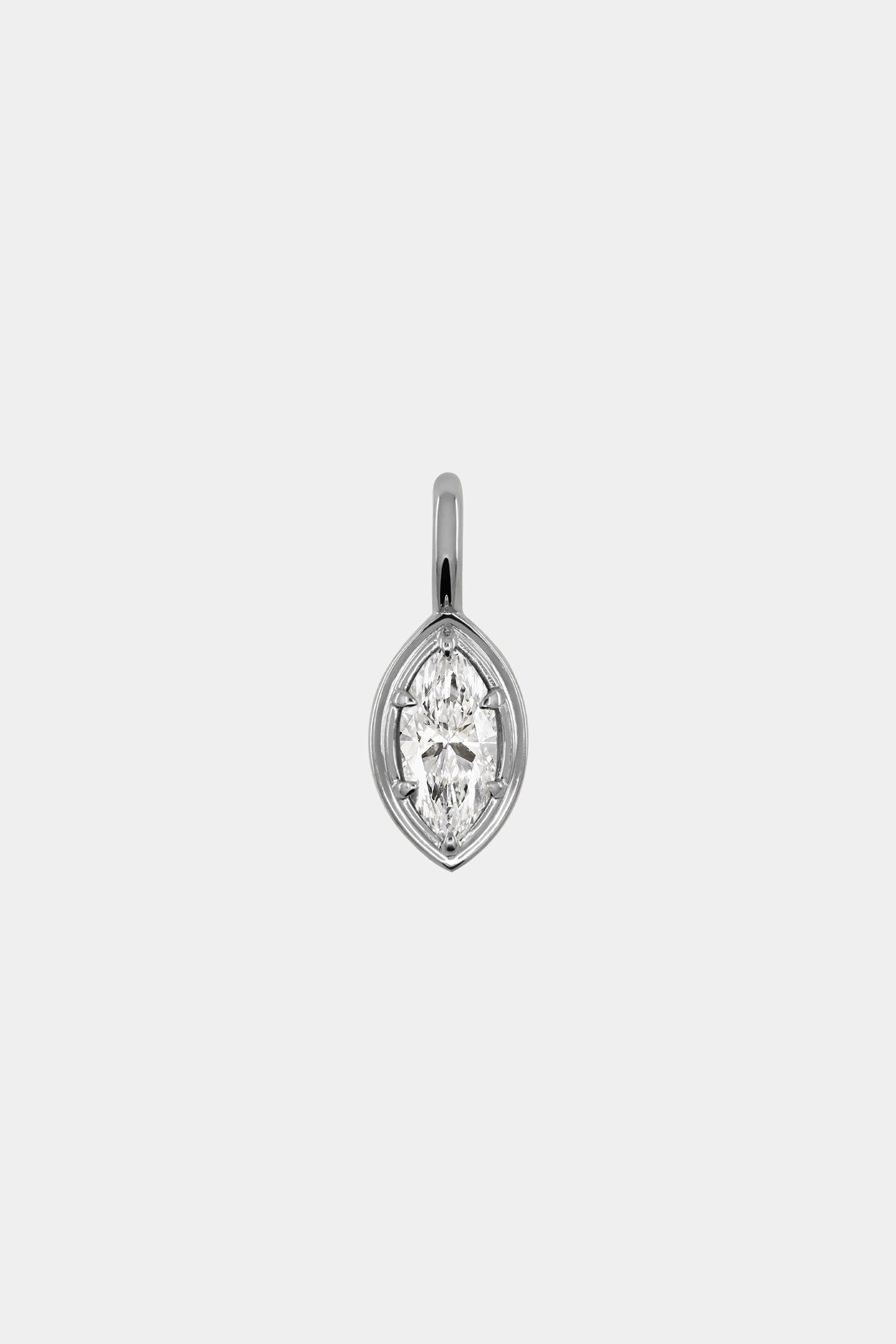 Roma Marquise Gemstone Pendant | White Gold