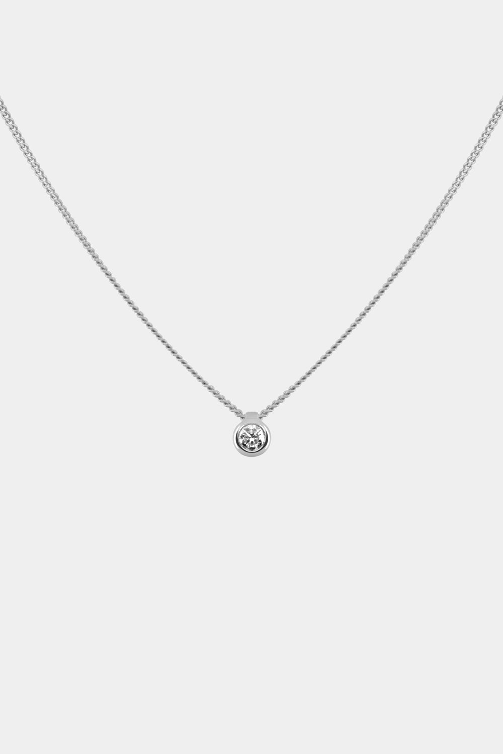 Mini Round Diamond Necklace | Gold