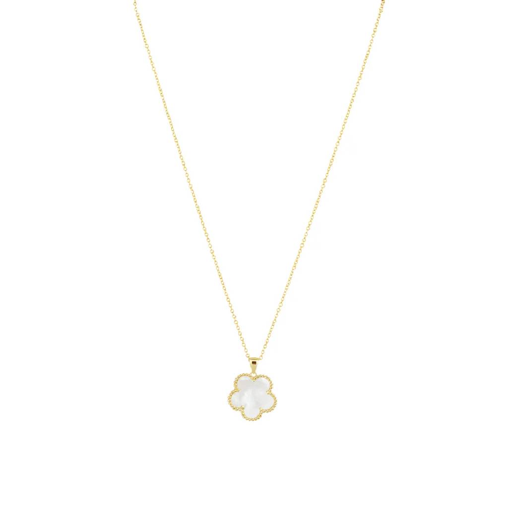 Adeline Clover Mother of Pearl Necklace