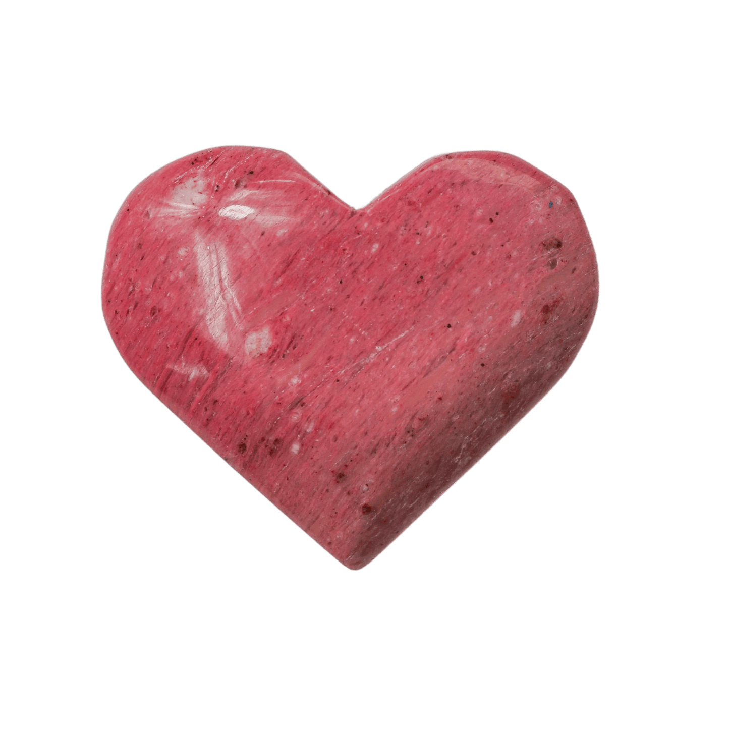 Pink Petrified Wood Heart
