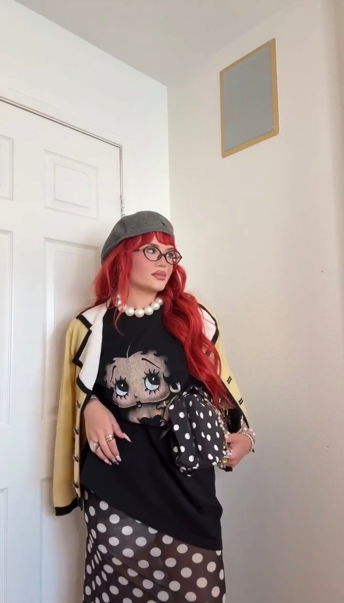 Rare Betty Boop Washed Black Tee