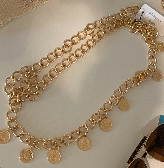 Isles Layered Coin Chain Belt