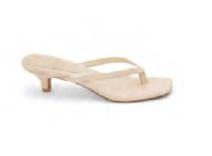 FOSTER NATURAL KITTEN HEEL SANDAL