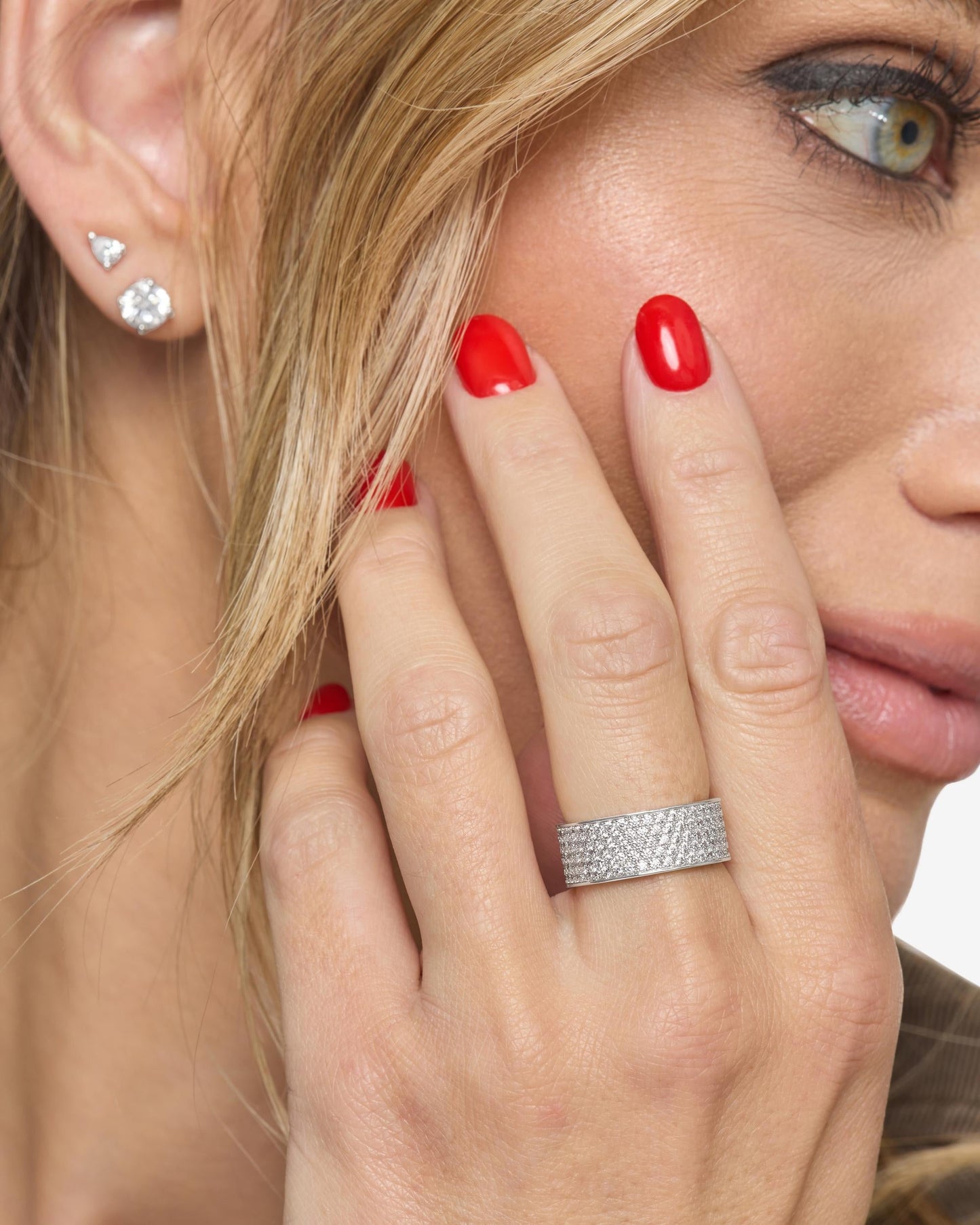 Slick Pavé Ring - Silver|White Diamondettes