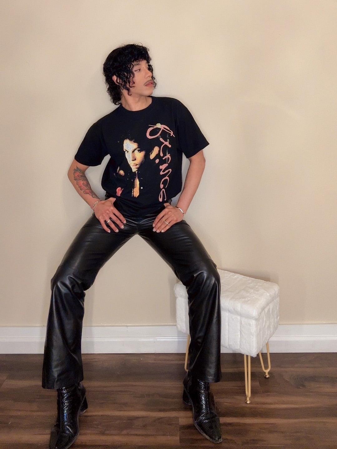 Prince 2004 Ever Tour Vintage Washed Black T-Shirt