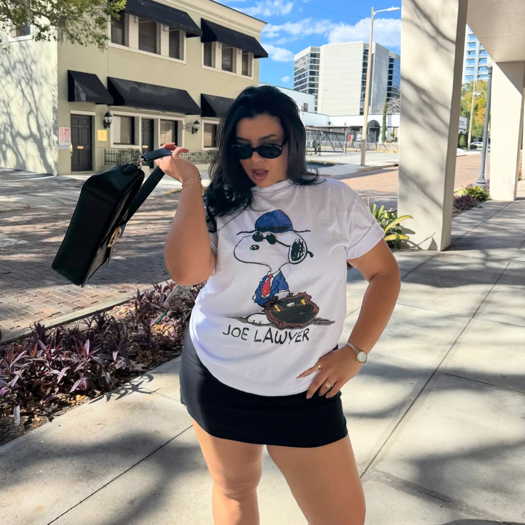 Rare Snoopy Joe Lawyer Washed White Tee
