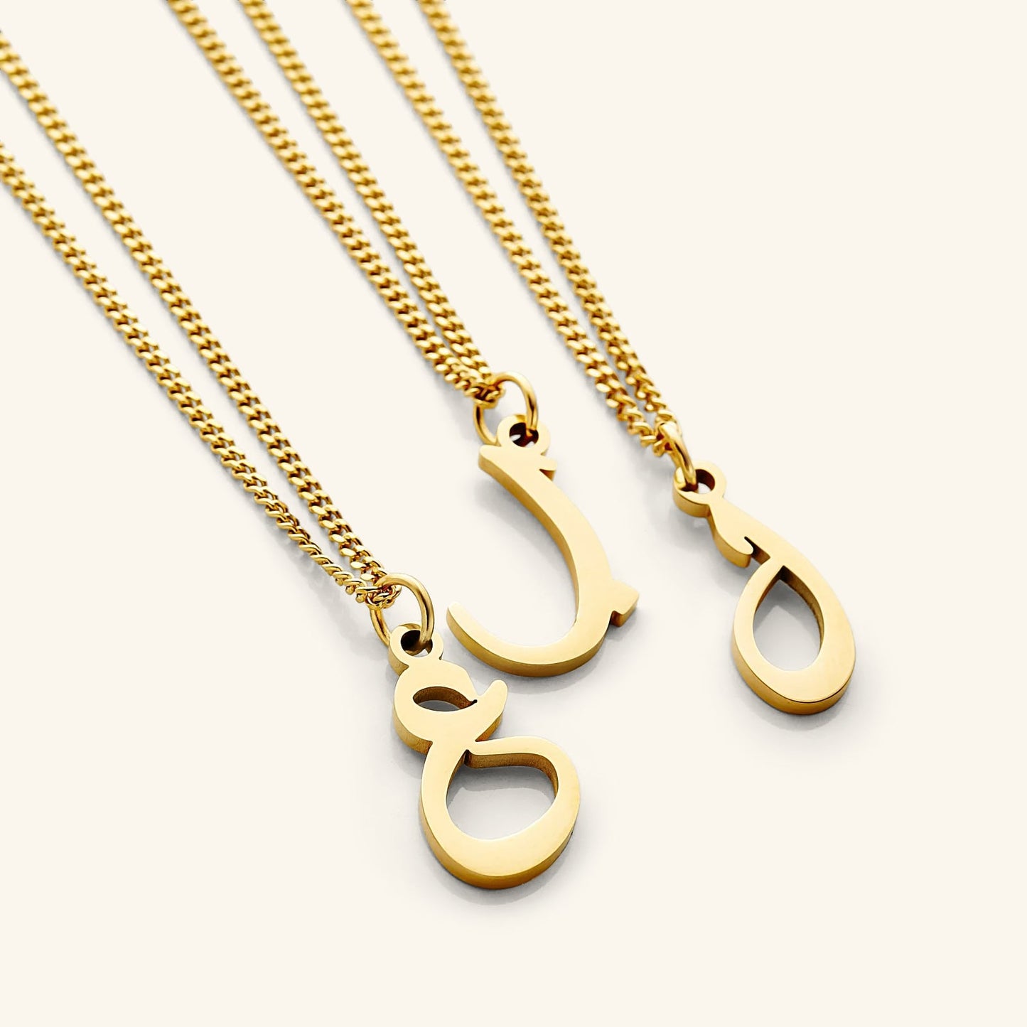 Hanging Arabic Letter Necklace
