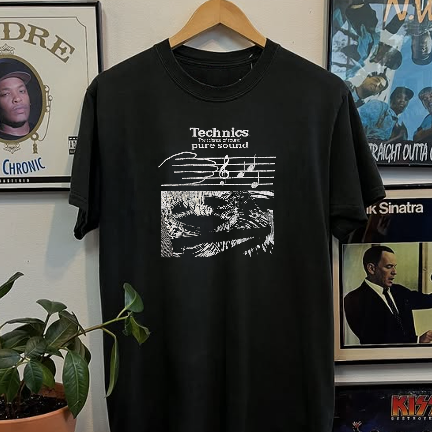 90s Technics Pure Sound Washed Black Tee