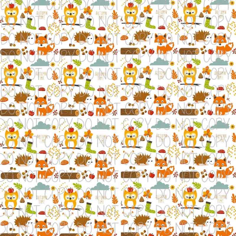 Autumn Time Patterned Heat Transfer Vinyl (HTV)