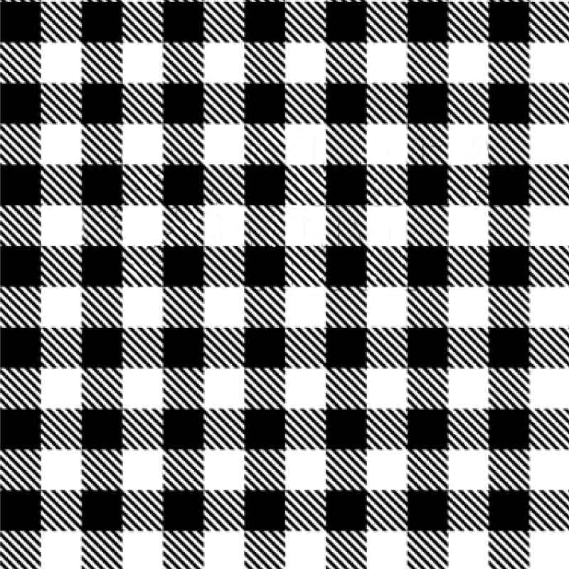 Black and White Buffalo Plaid Patterned Heat Transfer Vinyl (HTV)
