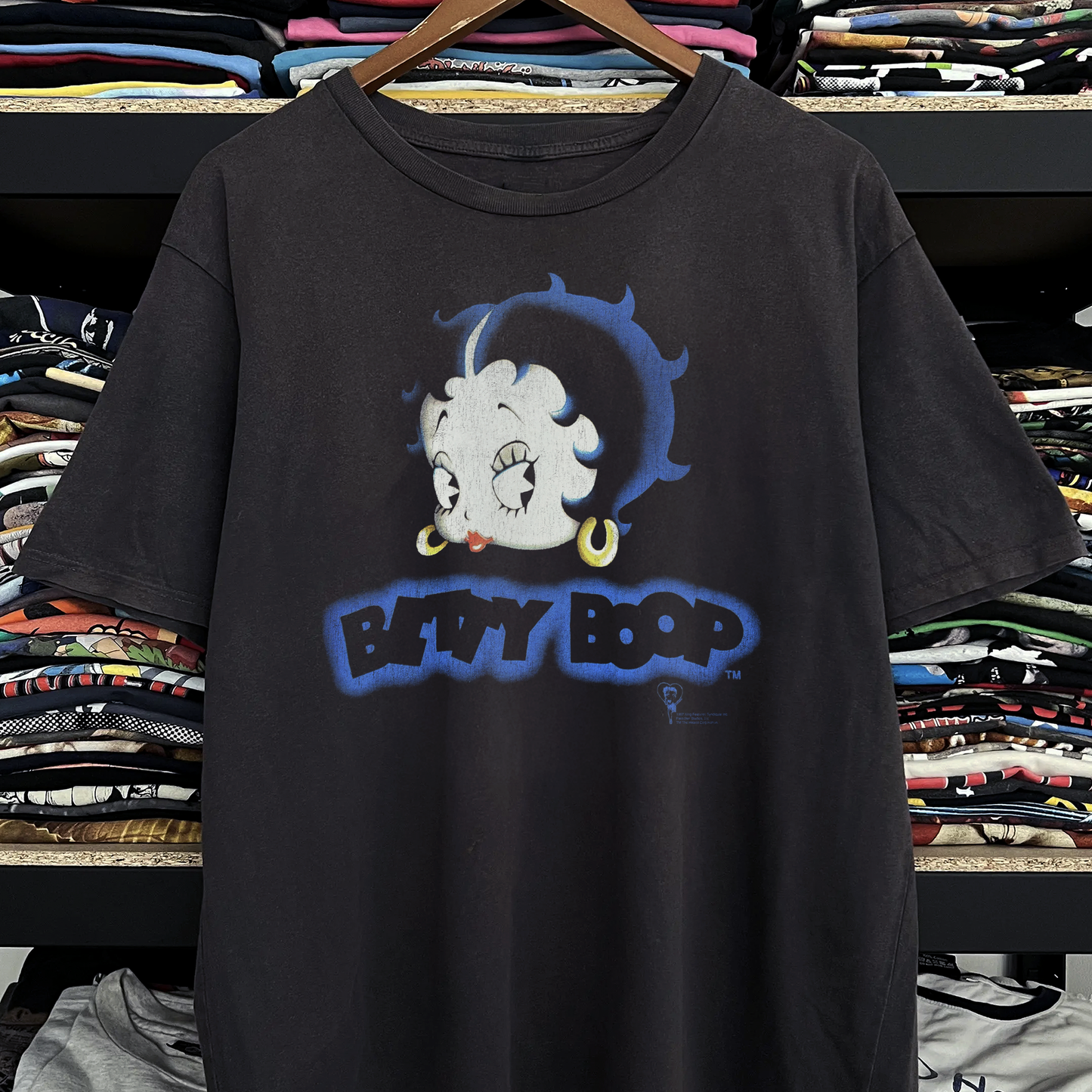 1997 Betty Boop Washed Black Tee