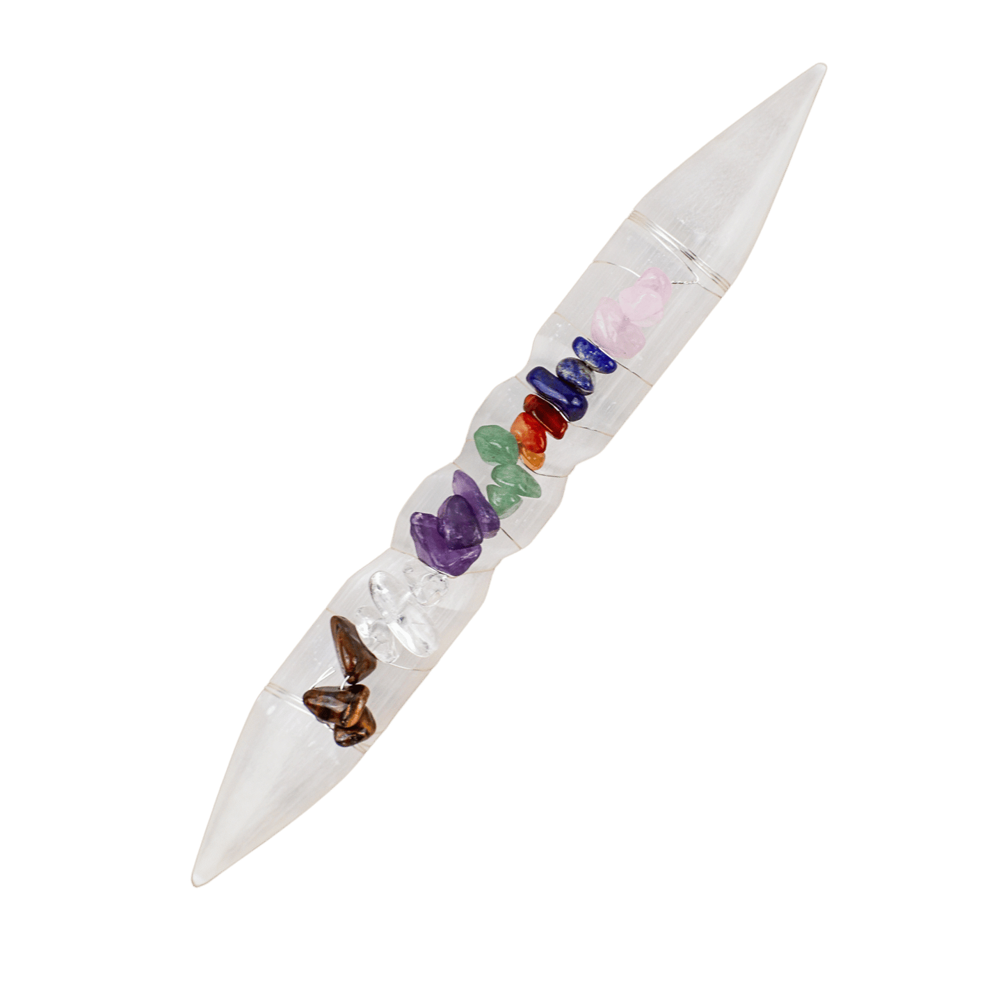 Chakra Selenite Wand (FREE Gift)