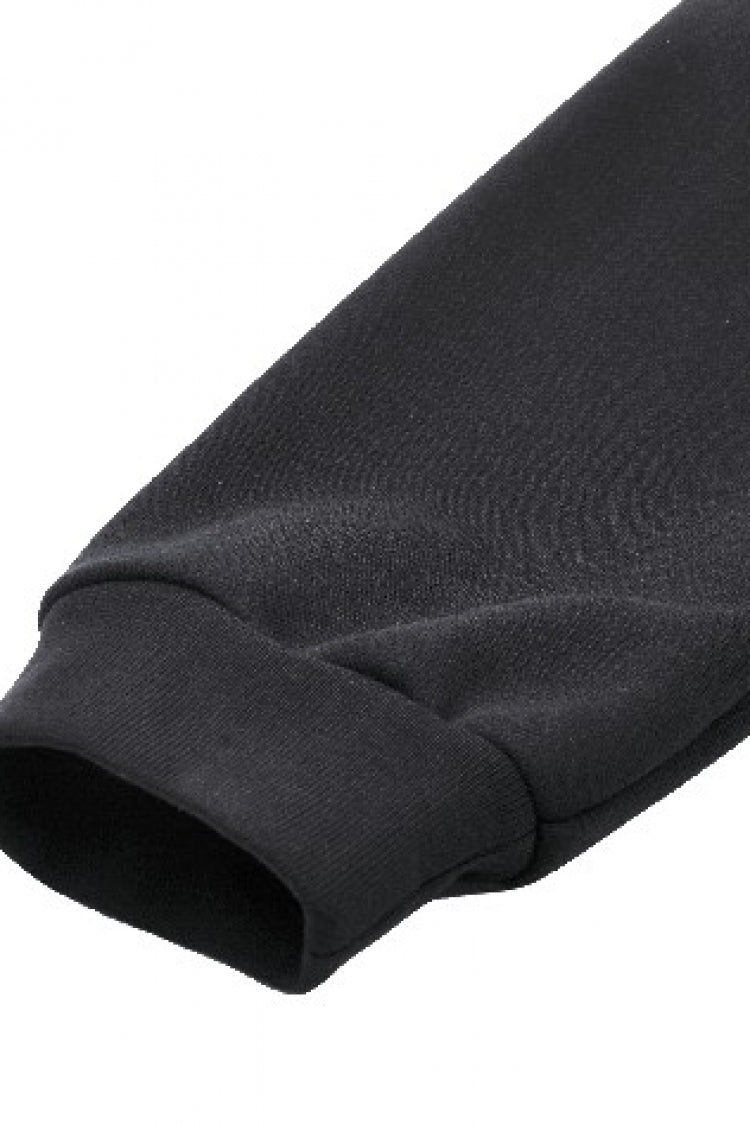 Black Long Sleeves Zippered Women's Gothic Batwing Hoodie