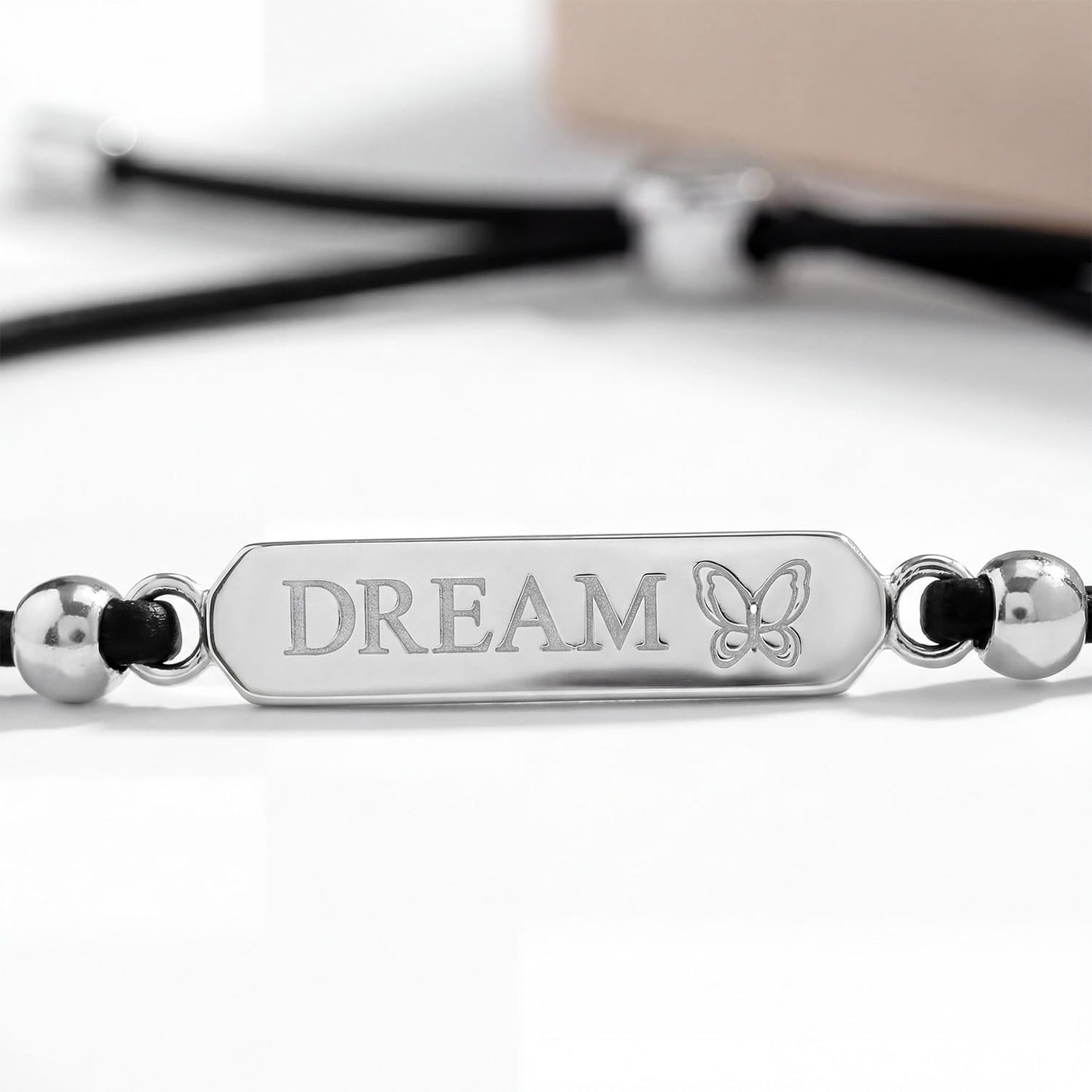 Engravable Bar Leather Bracelet