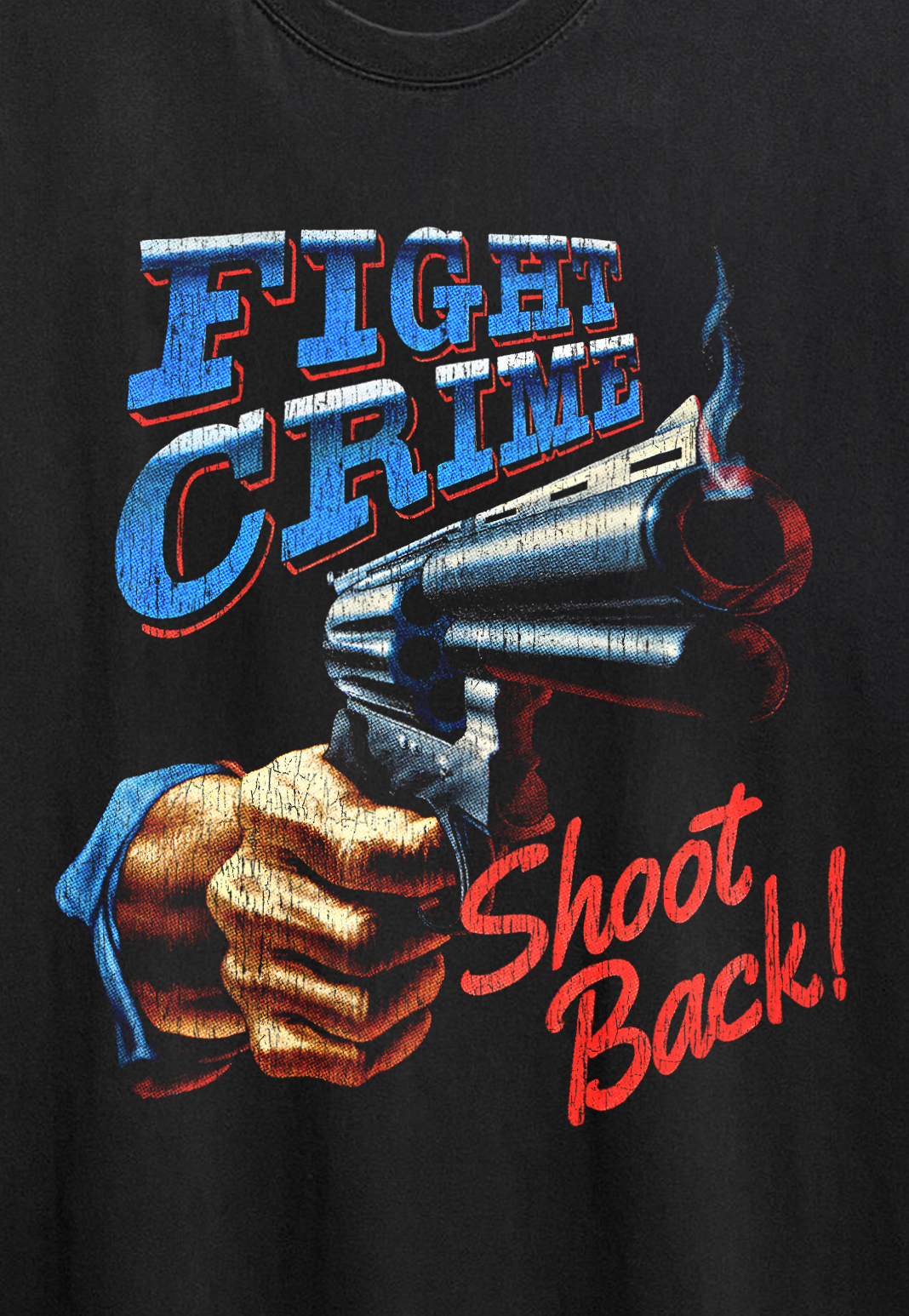 94 Fight Crime Shoot Back Washed Black Tee