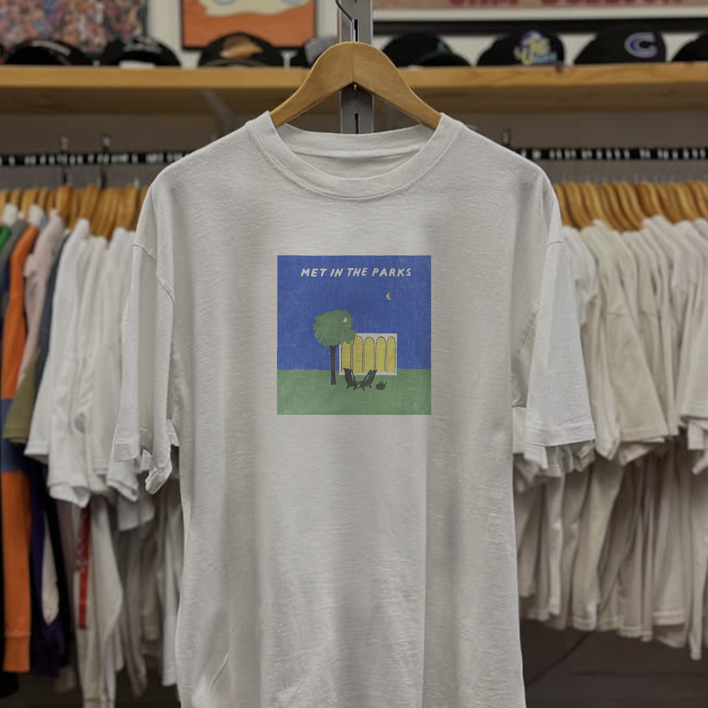Rare Met In The Parks Washed White Tee