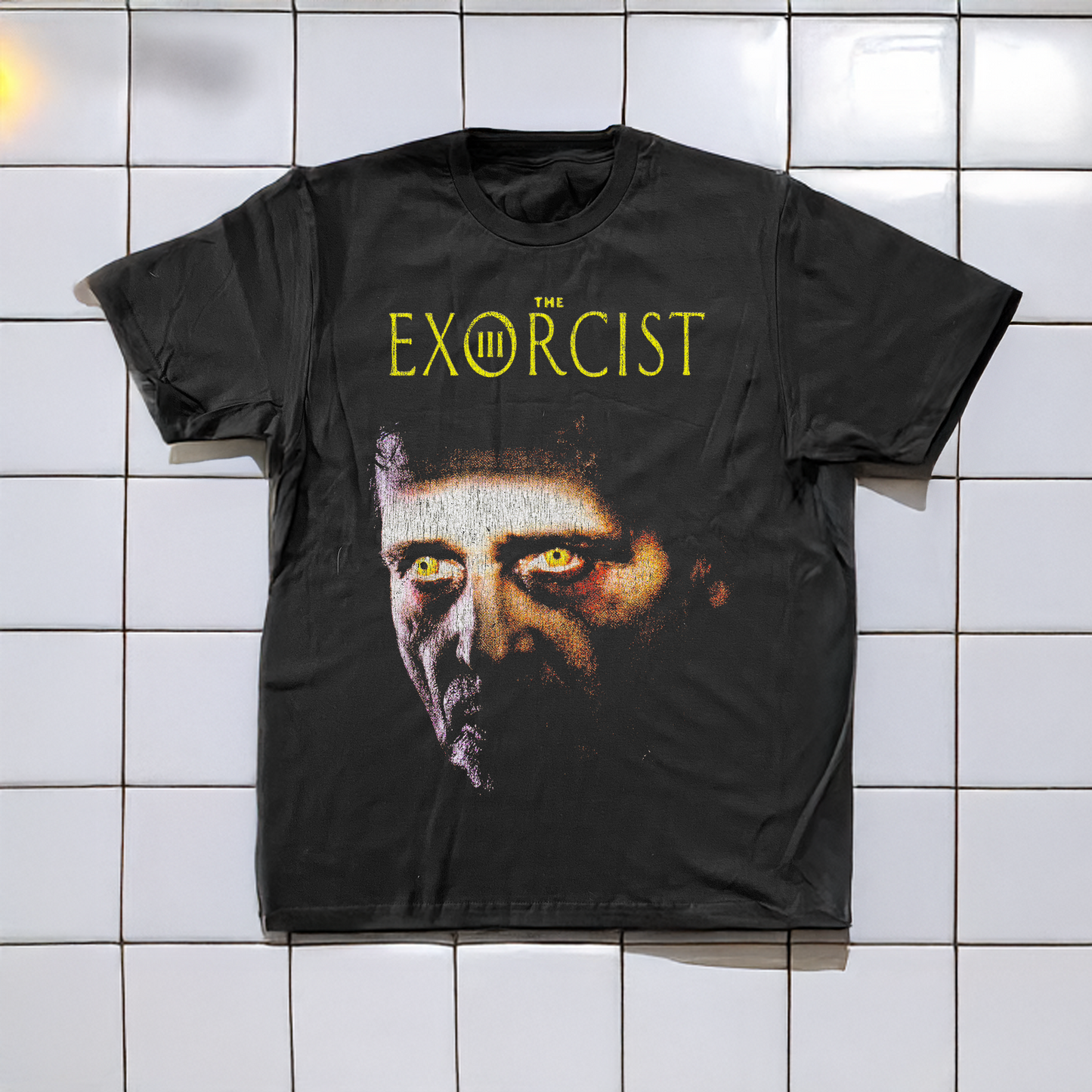 90's The Exorcist III Washed Black T-Shirt