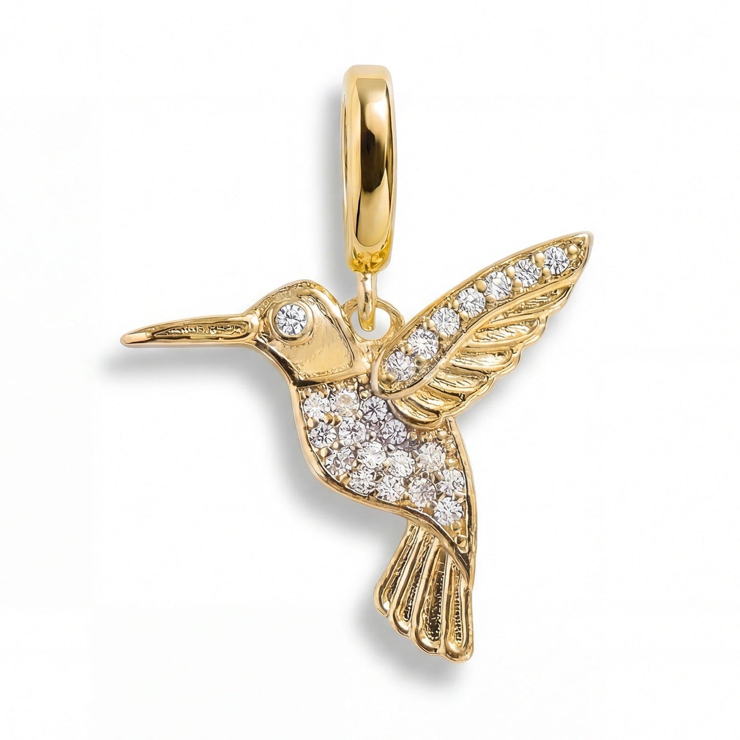 Pavé Hummingbird Charm