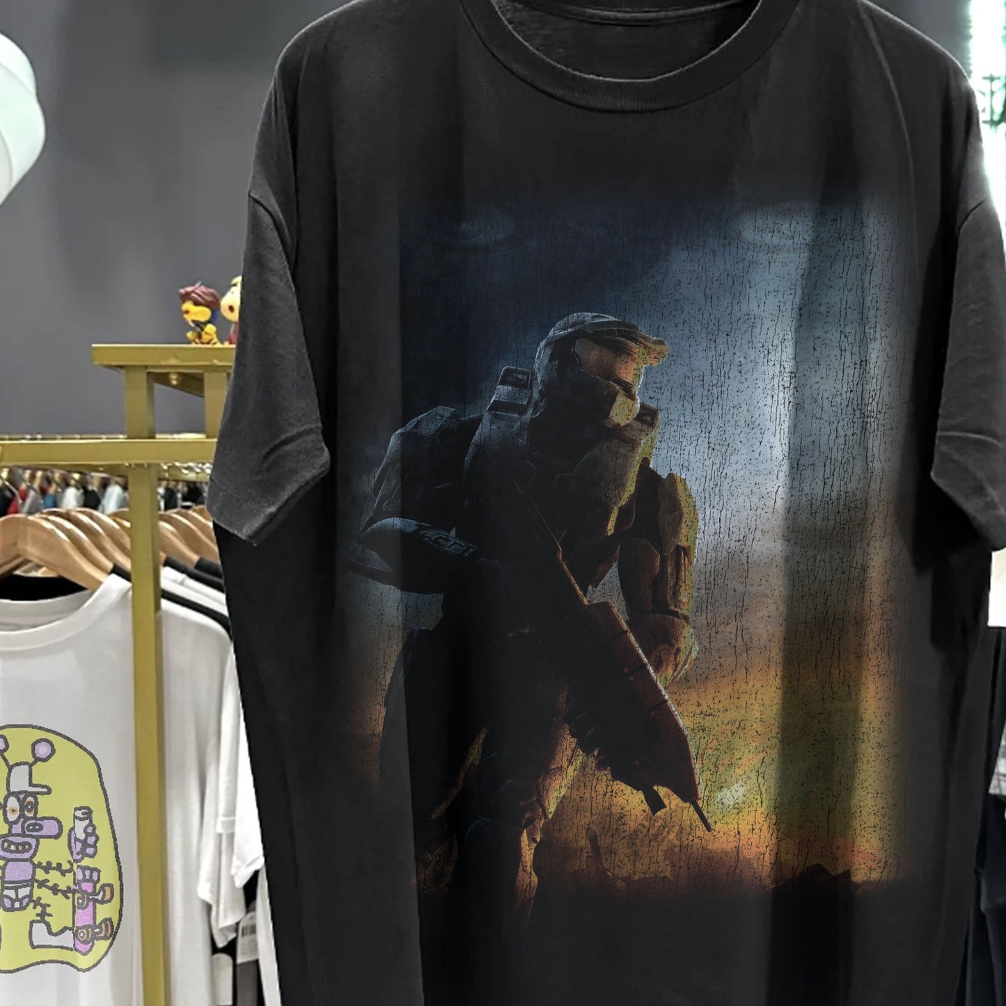 2007 Y2K Halo 3 Promo Washed Black Tee