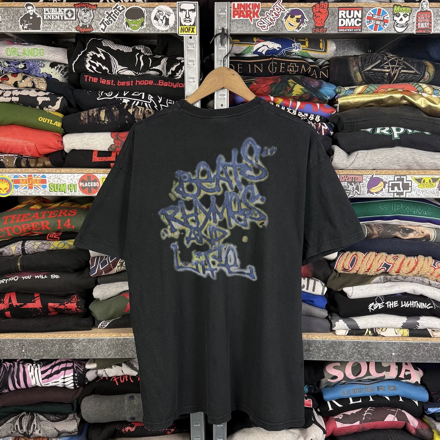 1996 A Tribe Called Quest Beats Rhymes And Life Washed Black Tee