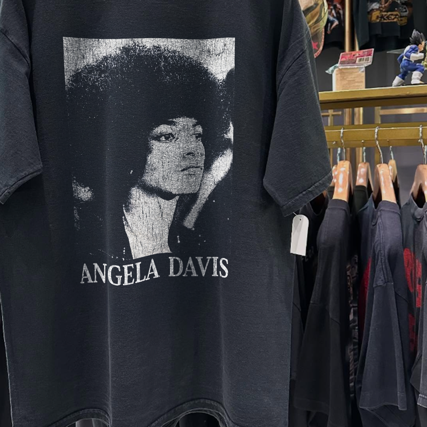 1998 Angela Davis Rare Washed Black T-Shirt