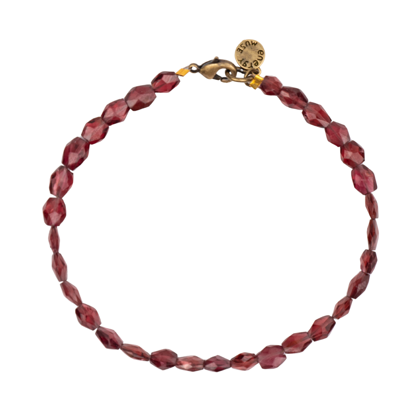 Oval Red Garnet Bracelet