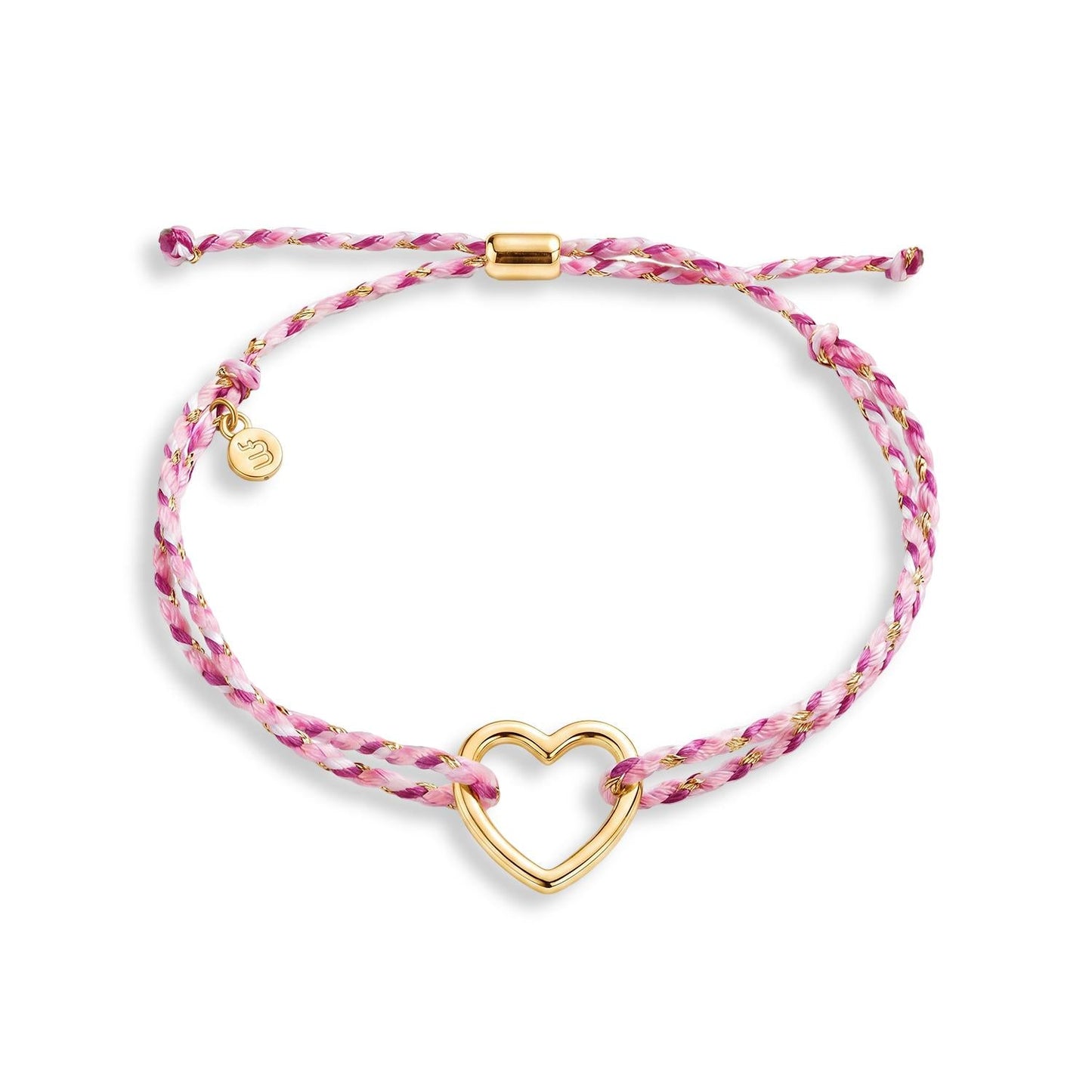 Woven Luxe Heart Charm Keeper Bracelet