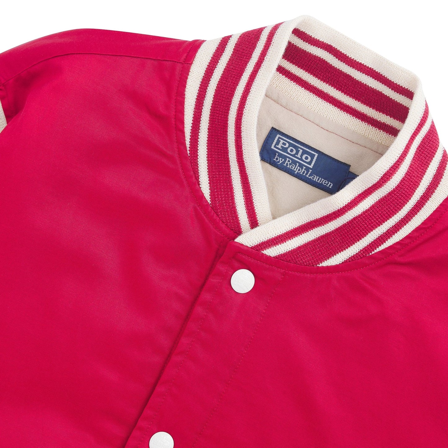 Satin Varsity Jacket | Ralph Red