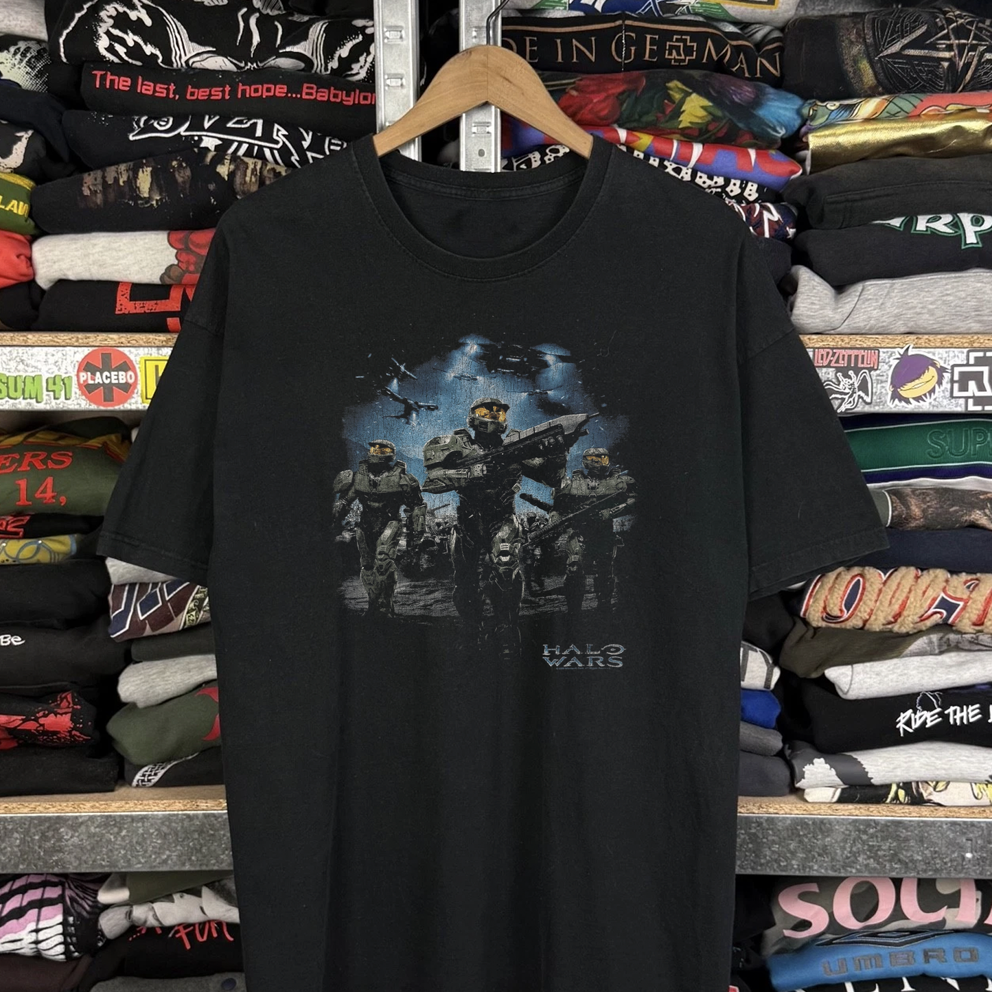 Rare Halo Wars Washed Black Tee