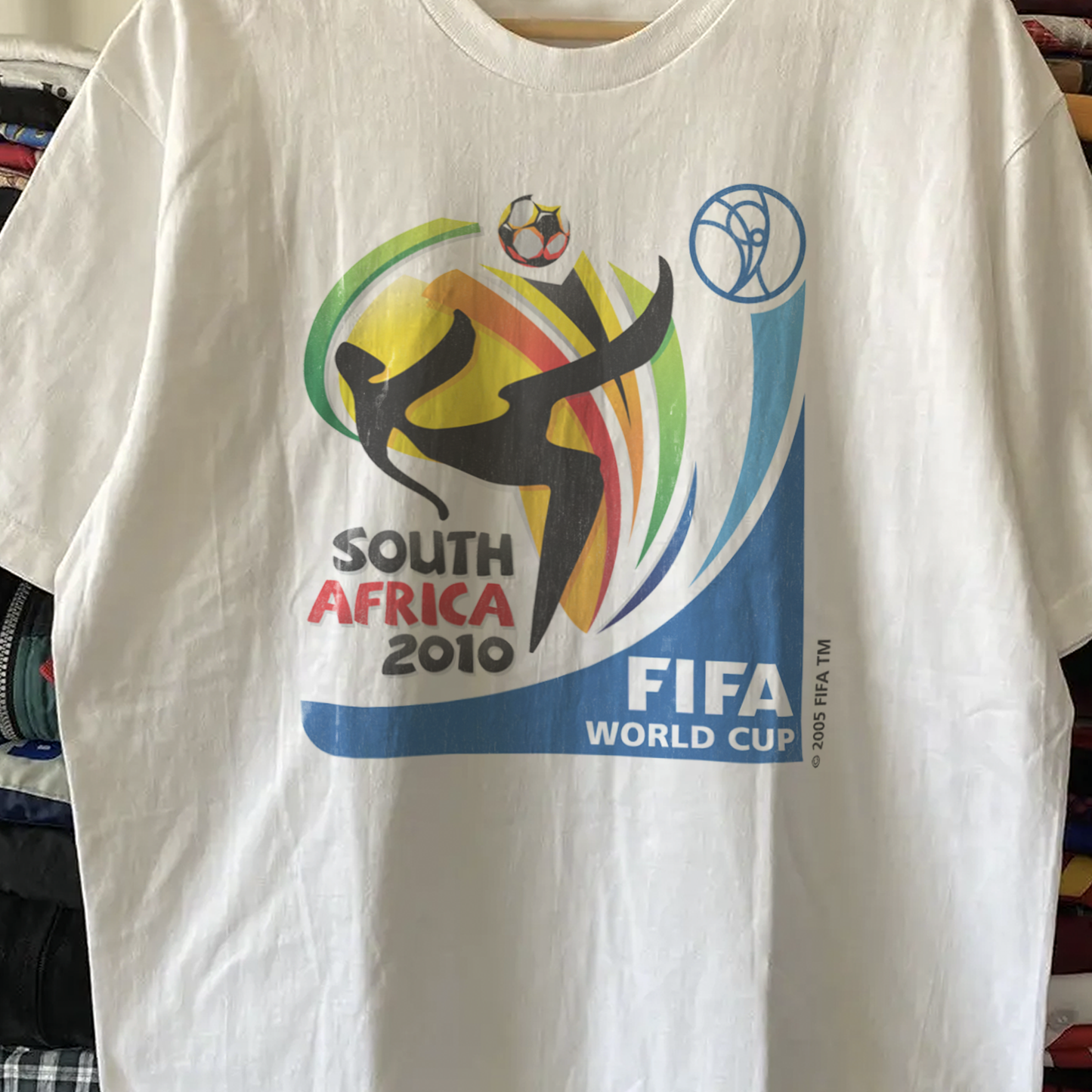 2010 South Africa World Cup Washed White Tee