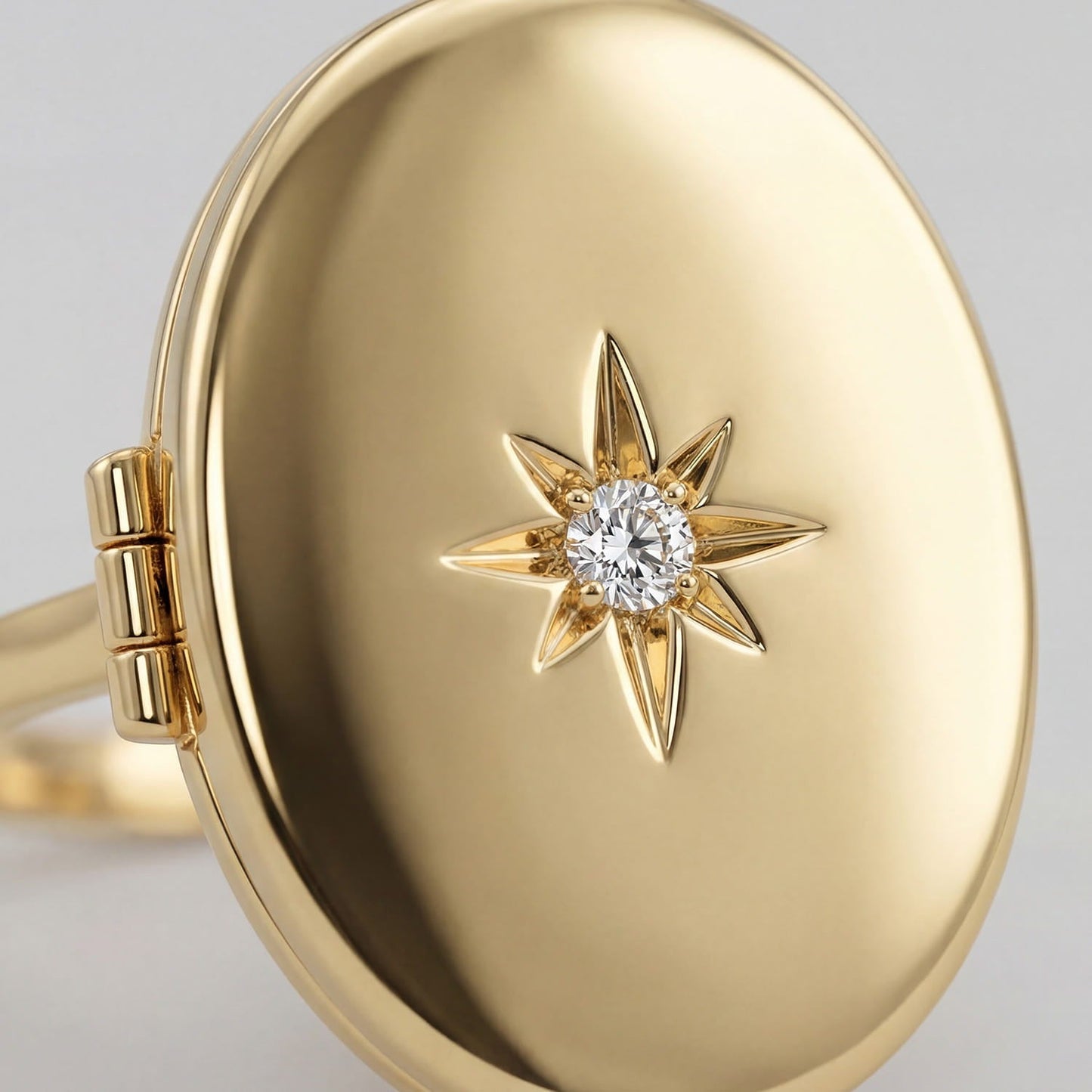Personalized Star Locket Ring