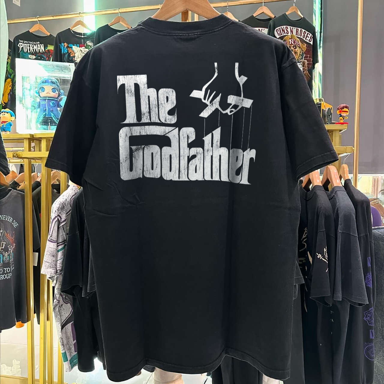 Don Corieone The Godfather Promo Rare Washed Black T-Shirt