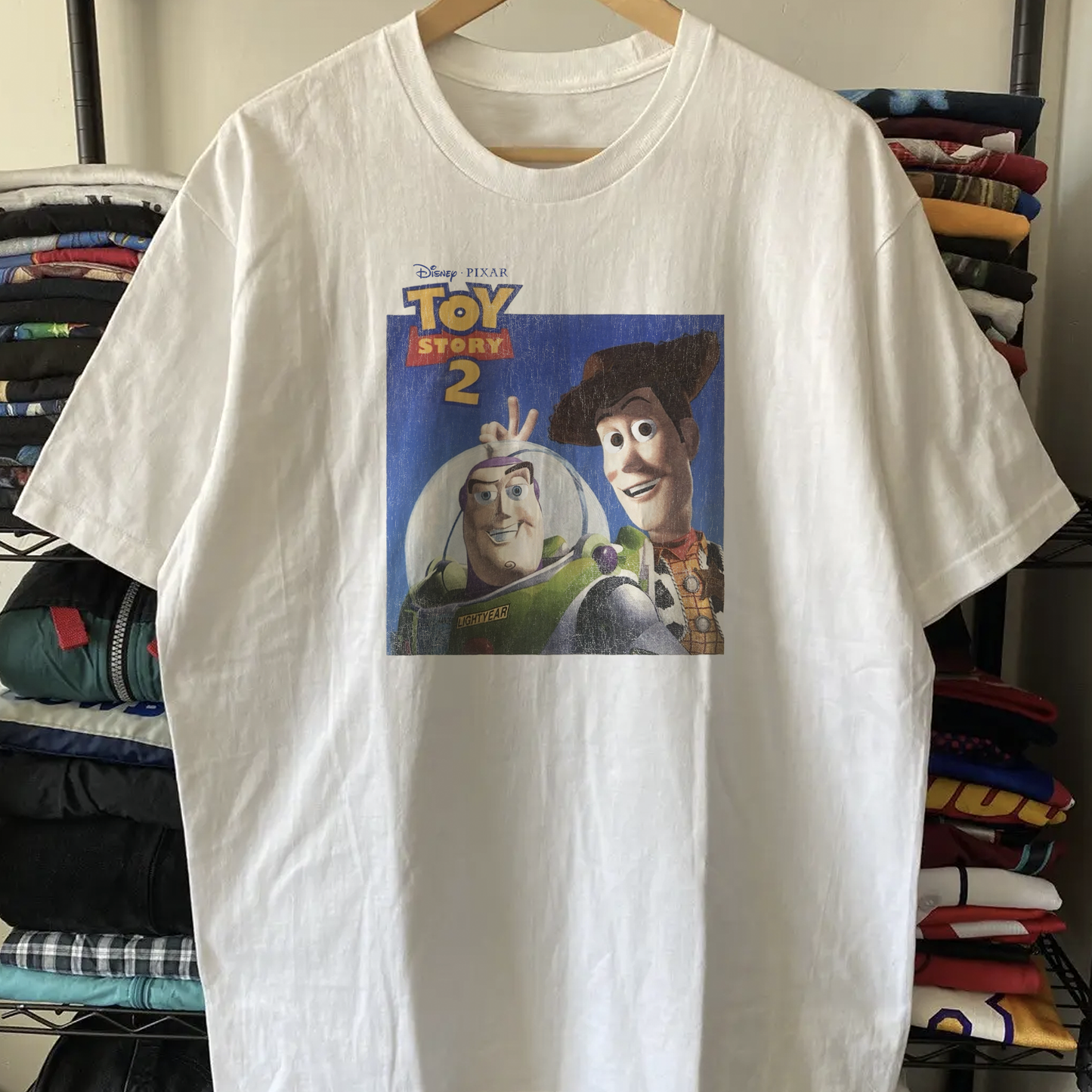 1999 Toy Story 2 Promo Washed White Tee