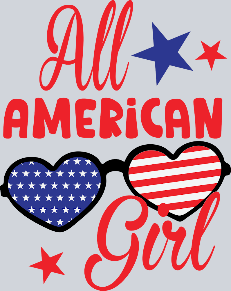 All American Girl - STK00093 (DTF Transfers)