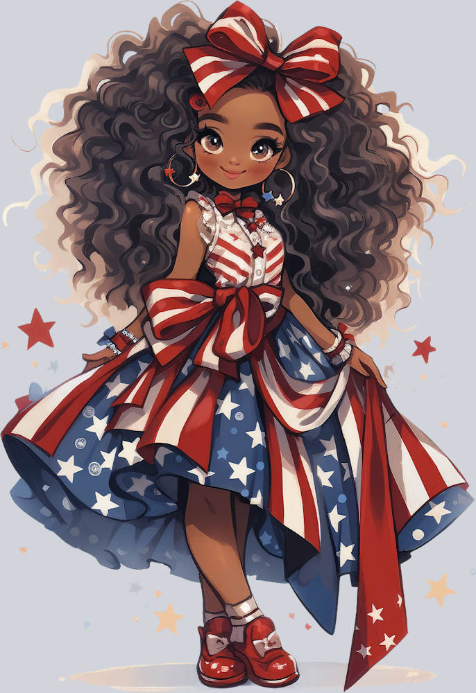 American Doll 3 - STK00188 (DTF Transfers)