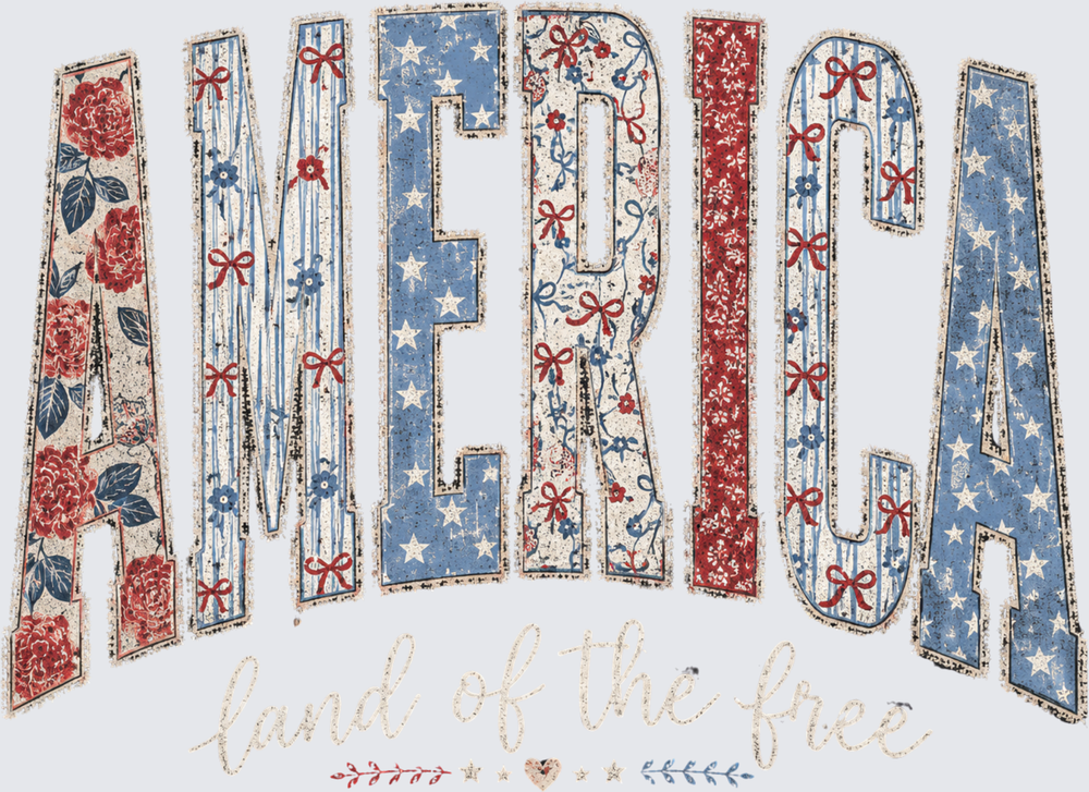 America Land Of The Free - STK07785 (DTF Transfers)